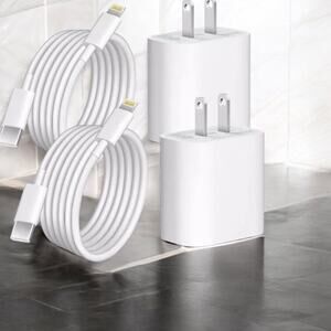 2 Pack Fast Charger 8-Pin/USB-C For iPhone 14 13 12 11 Pro Max Plus XS XR 8 7 6